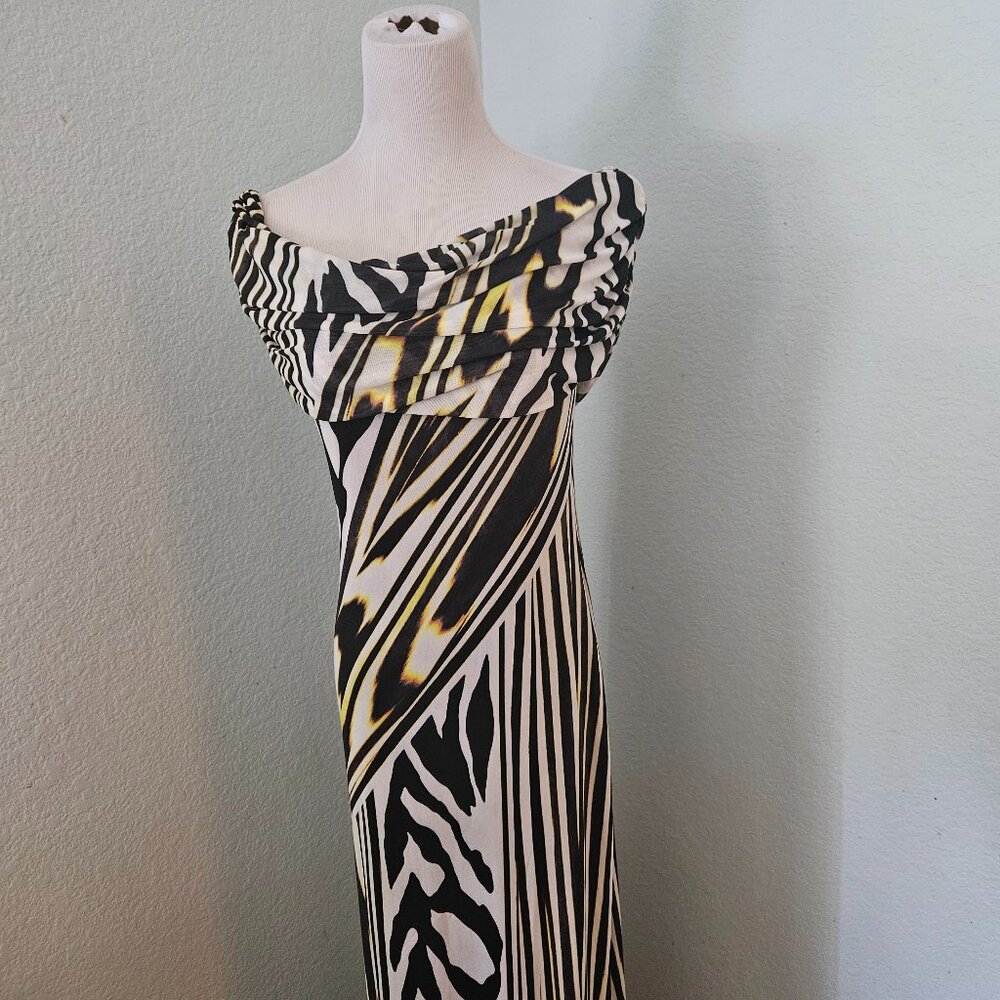 Zebra Print Cocoon Maxi Dress